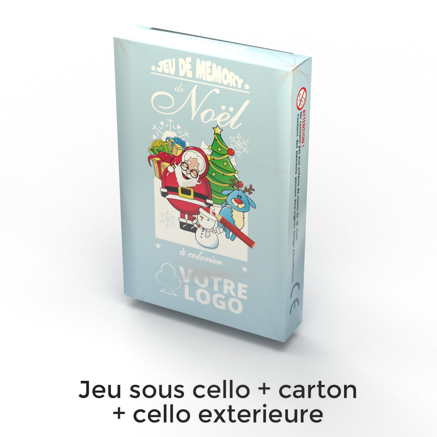 Jeu de mémo & coloriage "de Noël" - 33 cartes personnalisables