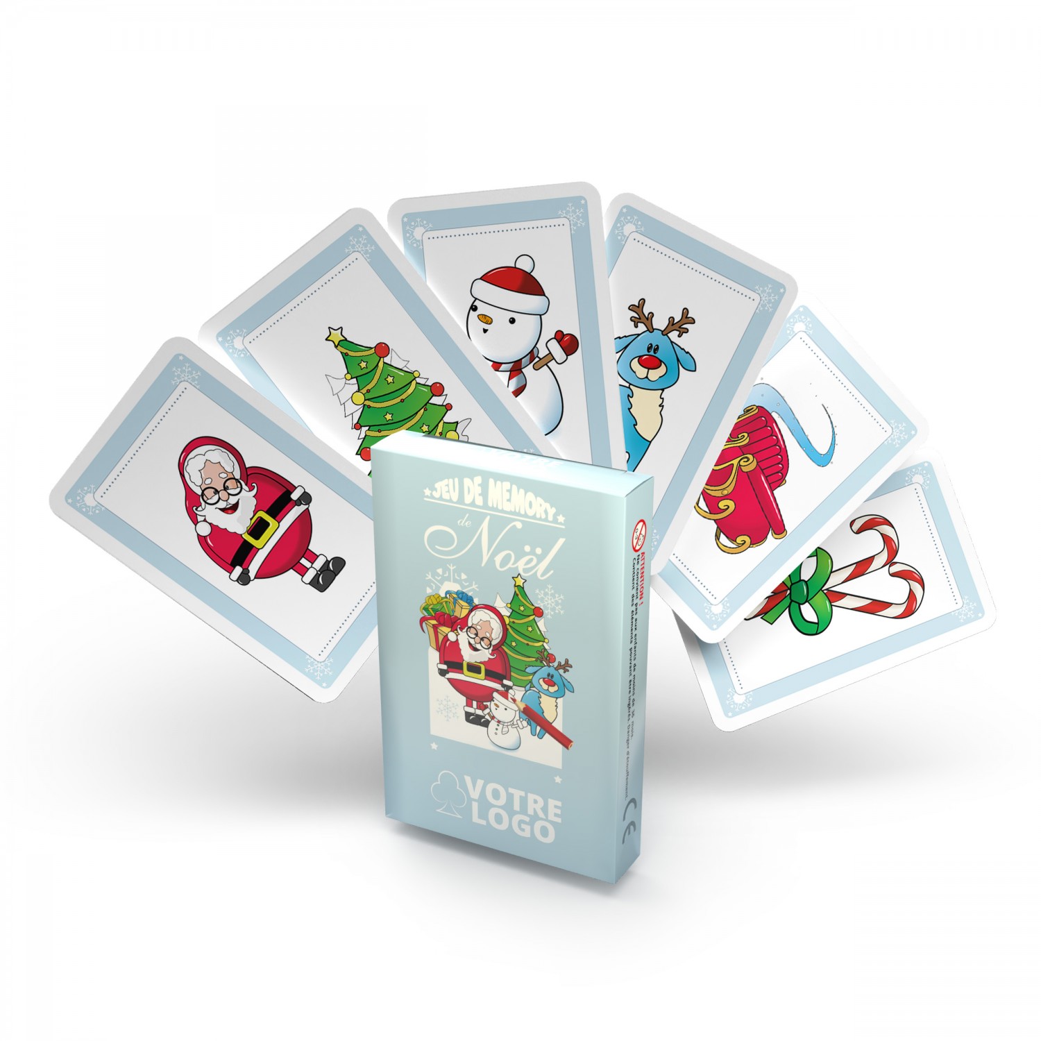 Jeu de mémo "de Noël" - 33 cartes personnalisables
